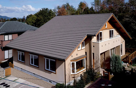 Colored Stone Metal Tile Roof